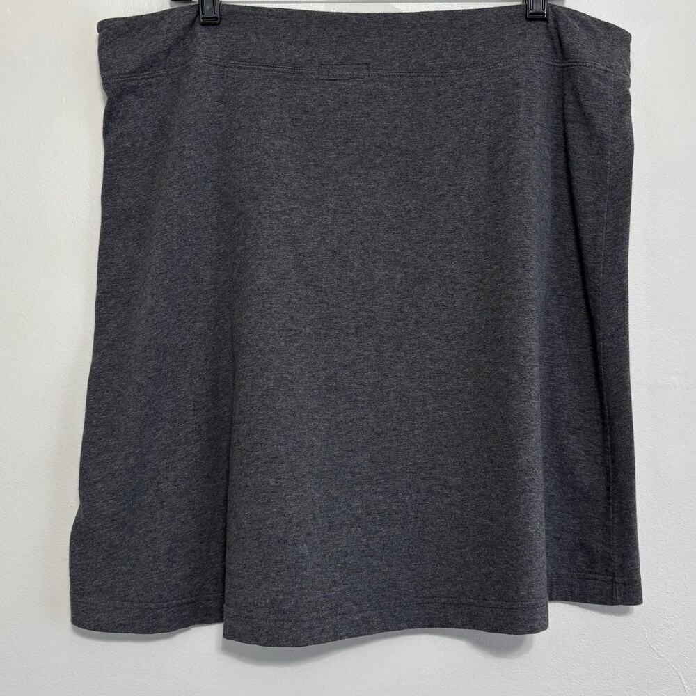 Merona Gray A-Line Skirt XL Cotton Stretch Above Knee